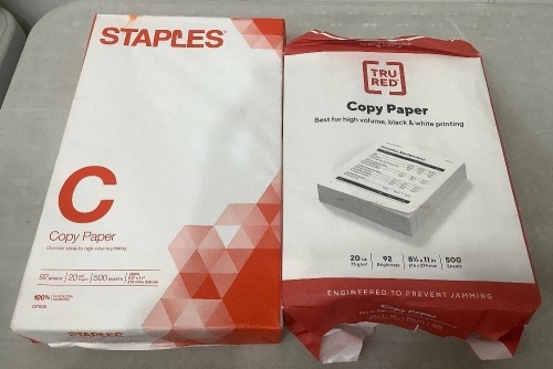 Lot of (9) Reams Office Paper - (6) 8.5"x14" Legal, (3) 8.5"x11 Letter - Lot 534