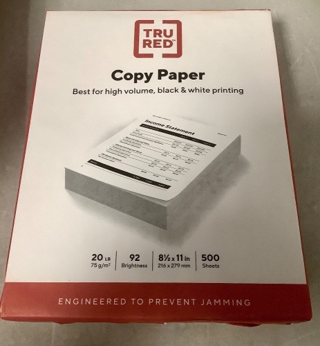 Case of (10) Reams 8.5"x11" Letter Copy Paper - Lot 429