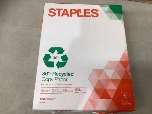 Case of (10) Reams 8.5"x11" Letter Office Paper - Lot 446
