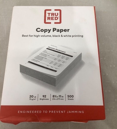 Case of (10) Reams 8.5"x11" Letter Copy Paper - Lot 452