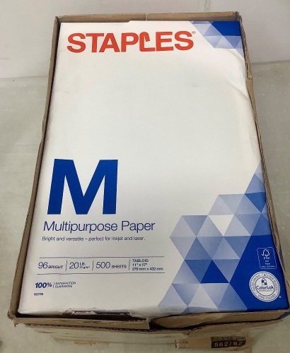 Case of (4) Reams 11"x17" Tabloid Office Paper - Lot 472
