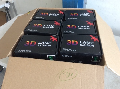 Lot of (36) NFL Carolina Panthers LED 3D Illusion Lamps - Appear New  - Lot 177