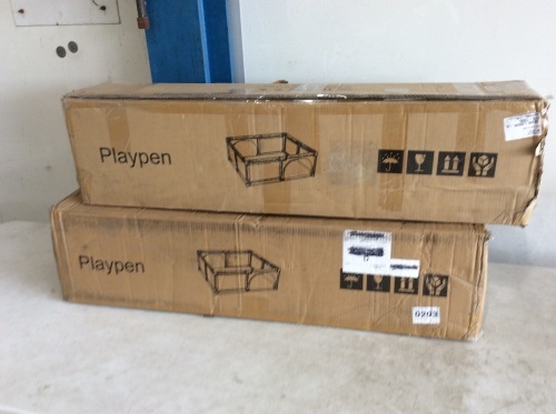 Lot of (2) Lazy Buddy Extra Large Play Pens - E-Comm Return, Unknown Condition - Lot 335