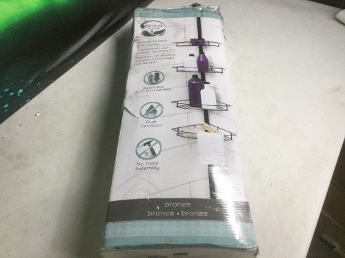 Zenna Home Shower Tension Pole Caddy, Bronze - Appears New - Lot 767