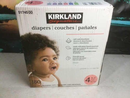 Kirkland Signature Baby Diapers, Size 4, 180 ct - New - Lot 568