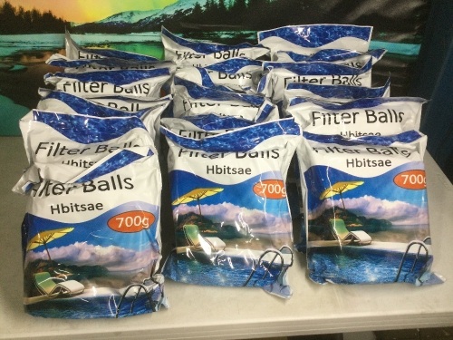 Lot of (19) Hbitsae Pool Filter Balls, 1.5lb Filter Balls is Equivalent to 50lb Filter Sand - New - Lot 646