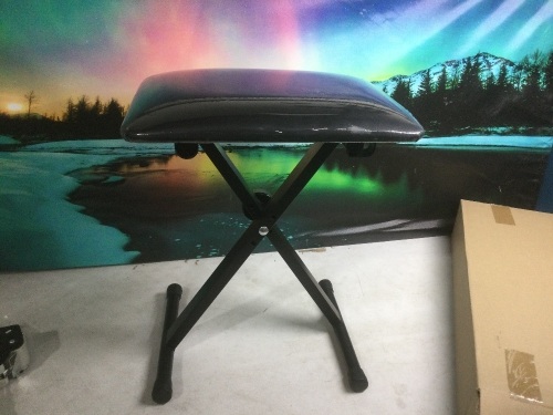 TopStage Leather Padded Piano Bench Seat with Rubber Feet - New - Lot 843
