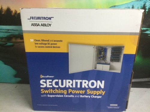 Securitron AccuPower AQD3-1R Switching Power Supply with Supervision Circuits and Battery Charger - Appears New - Lot 924
