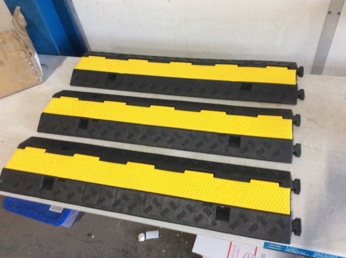Lot of (3) Heavy Duty Cord Protector Ramps - Appear New - Lot 388