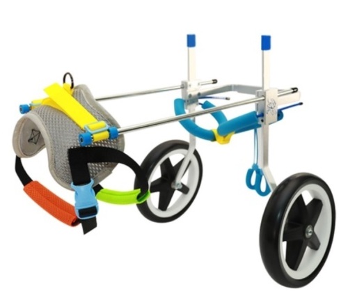 Two Wheels Adjustable Dog Wheelchair with Belly Band for Spondylitis, XL - Appears New - Lot 438