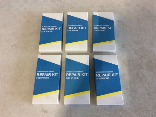 Lot of (6) iPhone Screen Replacement LCD Digitizer Assembly Set with Screen Protector Kits - Appear New - Lot 922