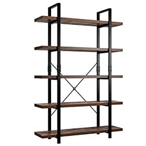 Homfa 5 Tier Industrial Bookcase - Appears New - Lot 829