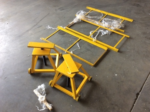 Heavy Duty Jack Stand Pieces, Missing One Tightening Nut - Unknown Condition  - Lot 389
