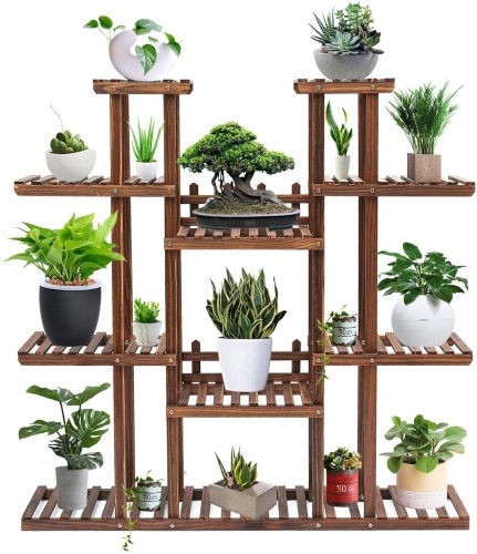 Tooca 47" 9-Tier Wood Plant Stand - E-Comm Return, Appears New  - Lot 1064