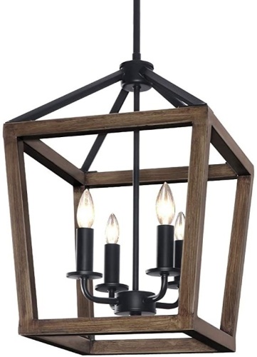 KingSo 4 Light Rustic Metal Chandelier - Appears New  - Lot 1109