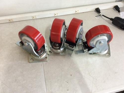 VEVOR 4 Pack Heavy Duty Caster Wheels 5 x 2 Inch with Dual Locking - E-Comm Return - Lot 780