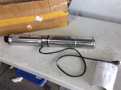 Deep Well Submersible Pump 4" 1/2 HP 110V 25.5GPM 164' Max - E-Comm Return, Untested - Lot 1105