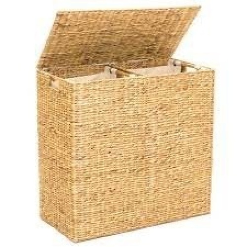 Double Laundry Hamper Basket w/ Easy Assembly, Liner Bag - Lot 3845