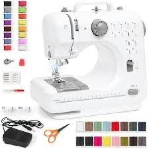 6V Portable Foot Pedal Sewing Machine w/ 12 Stitch Patterns - Lot 3880