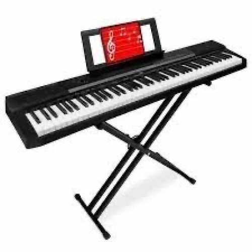 88-Key Digital Piano Set w/ Semi-Weighted Keys, Stand, Sustain Pedal - Lot 3886