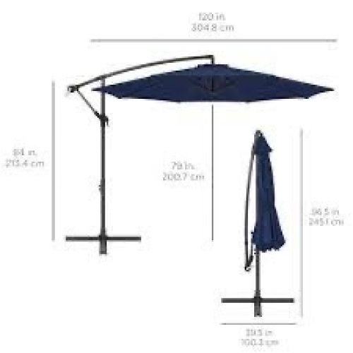 Offset Hanging Patio Umbrella - 10ft - Lot 3891