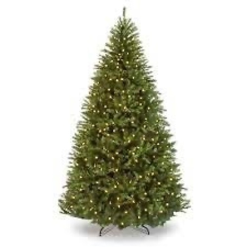 Pre-Lit Hinged Douglas Artificial Christmas Tree w/ Stand - Lot 3916