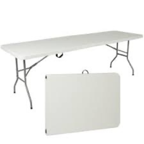 8ft Portable Folding Plastic Dining Table w/ Handle, Lock - Lot 4012