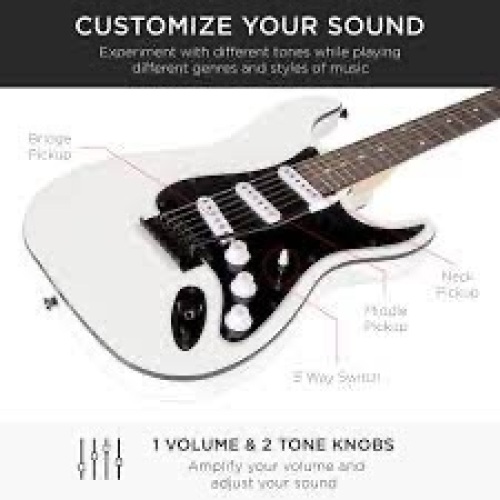 Beginner Electric Guitar Kit w/ Case - Lot 4024