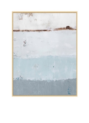 Pottery Barn,Out to Sea Framed Canvas Print, Blue, Small - 28" x 28", New, retail - $399 - Lot 4