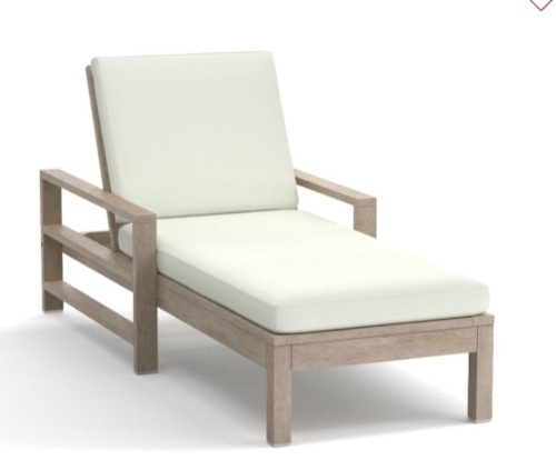 Indio Single Chaise Cushion, Sunbrella Natural, Like New, Retail - $69 - Lot 14