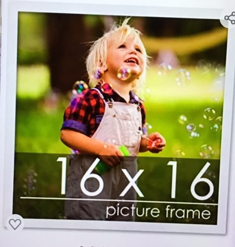 Poster Palooza 16x16 Contemporary White Wood PictureSquare Frame - Picture Frame Includes UV Acrylic, FoamBoard Backing, & Hanging Hardware, Like New, Retail - $50 - Lot 37