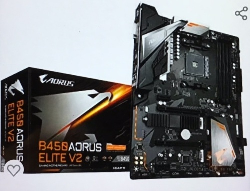 Gigabyte B450 AORUS Elite V2 (AMD Ryzen AM4/ATX/M.2Thermal Guard/Hmdi/DVI/USB 3.1/DDR4/Motherboard), Like New, Retail - $115.89 - Lot 42