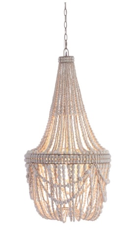 Francesca Wood Beaded Chandelier, 23" Diameter, Like New, retail - $799 - Lot 47