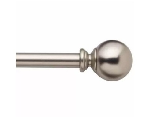 Bali 5/8" Dec Café Curtain Rod - Satin Nickel (48-84") , New - Lot 50