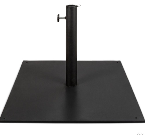 Best Choice Products 38.5lb Steel Umbrella Base, Square PatioStand w/ Tightening Knob and Anchor Holes - Black, Like New, retail - $89.99 - Lot 61