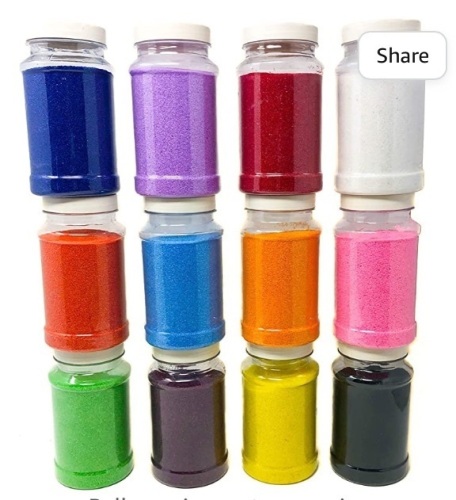 [16.5 Pound] Colorful Craft Sand / Decorative Sand Assortment of12 Colors, New, Retail - $51.99 - Lot 118