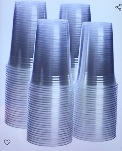 [100 Pack - 20 oz.] Crystal Clear PET Plastic Cups, New, Retail - $19.99 - Lot 131