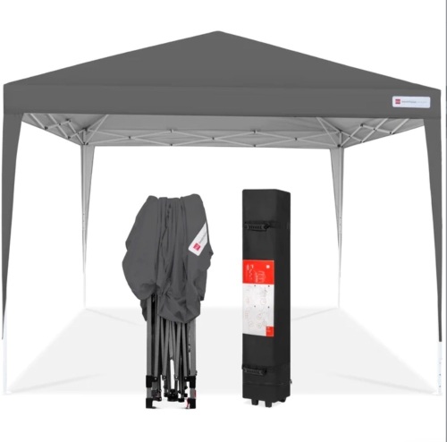 Outdoor Portable Pop Up Canopy Tent w/ Carrying Case, 10x10ft, Gray, Like New, Retail - $99 - Lot 135
