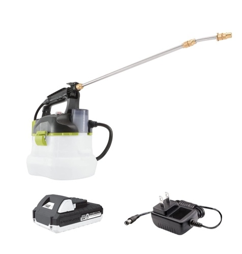 Sun Joe 24V-GS-LTW iON+ 24-Volt, ,1-Gallon MultiPurpose ChemicalSprayer, Kit (w/ 1.3-Ah Battery Quick Charger), Used, Retail - $78.70 - Lot 171