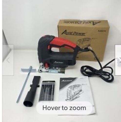 AVID POWER 600w Jigsaw, AJS274, With Shop with confidenceBlades And Ruler, Use, Retail - $32.99 - Lot 183