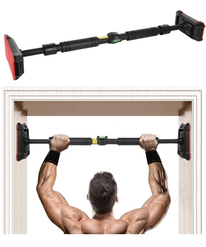 Fueti Pull Up Bar for Doorway, Chin Up Bar, Strength Training Pull-Up Bars No Screw Installation, Suitable for Home Gym ExerciseFitness with Level Meter and Adjustable Width, Max Load 551, Like New, Retail - $56.99 - Lot 186