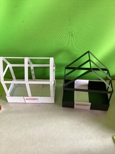 Metal Plant Stand, Black/White, LOT of 6 , New, Retail - $5 - Lot 189