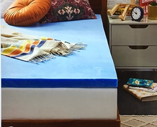 Sleep Innovations 2 Inch Cooling Gel Infused Memory Foam Mattress Topper, Twin XL Size, Cool Comfort, Medium Support, Like New, retail - $89.99 - Lot 203
