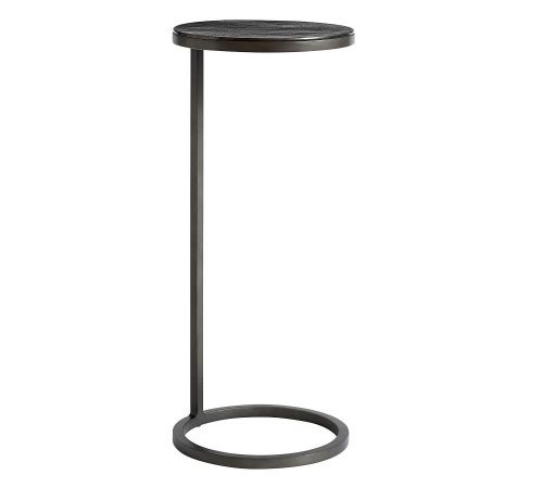 Duke Round Metal Accent Table, Bronze, Like New, retail - $149 - Lot 237