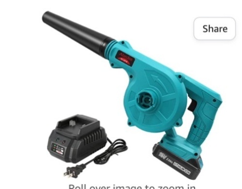 Abeden Cordless Leaf Blower, 2- in-1 Electric Handheld Sweeper/Vacuum with 18V 2.0Ah Lithium Battery for Blowing Leaf, Cleaning Dust, Small Trash, Car, Computer Host, Used, Works, retail - $62.99 - Lot 247