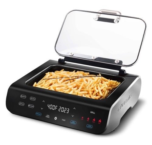 Gourmia FoodStation 5-in-1 Smokeless Grill & Air Fryer withSmoke-Extracting Technology, Like New, Retail - $149.99 - Lot 256