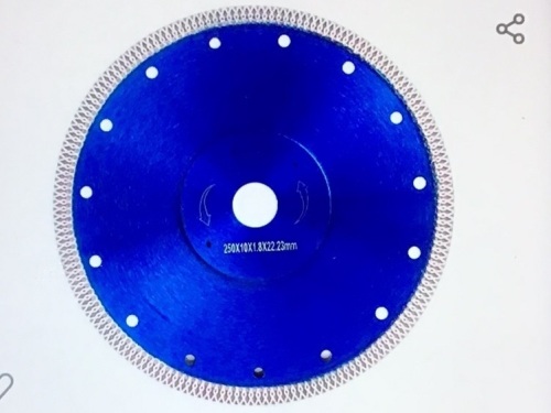 Diex Super Thin Diamond Tile Blade Porcelain Saw Blade forCutting Porcelain Tile Granite Marbles (10"), Like New, retail - $36.49 - Lot 287