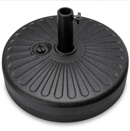 Plastic Patio Umbrella Base Pole Holder Accessory w/ Adjustable Knob, Like New, Retail - $32.99 - Lot 288