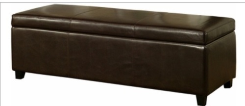 Frankfurt Leather Storage Ottoman - HS-OT-001, Like New, Retail - $367 - Lot 292