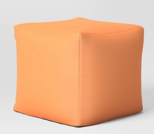 18" x18" Outdoor Pouf Terracotta - Room Essentials, Like New, Retail - $50 - Lot 310